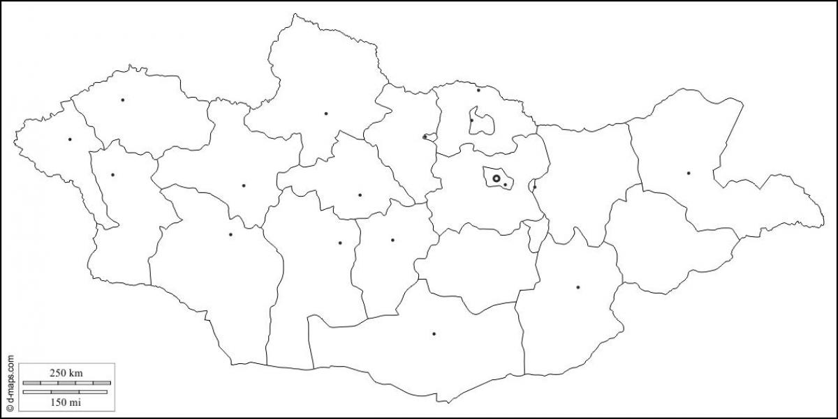 празна мапа Монголије