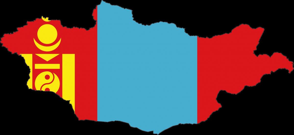 мапа Монголије застава