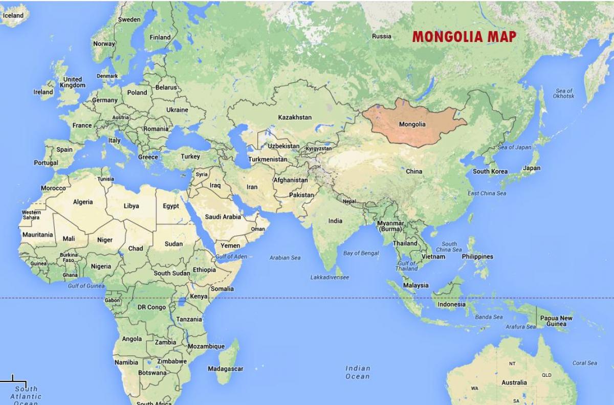 Улан Батор, Монголија на мапи