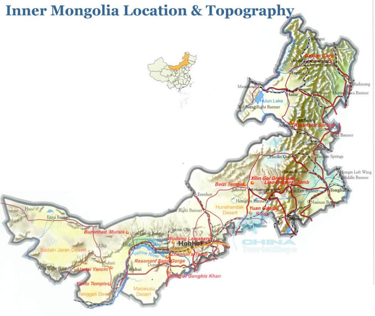 Монголија карта