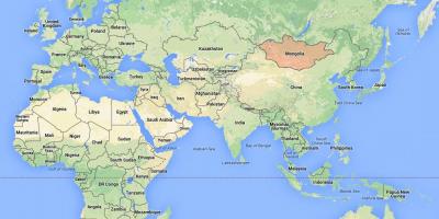 Карта света показује Монголији