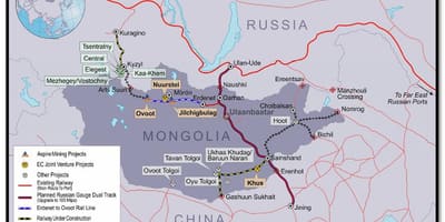 Монголски пруга карта