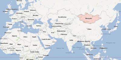 Мапа Монголије мапи Азије